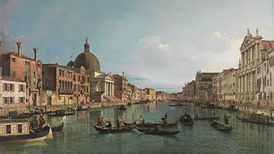 The Upper Reaches of the Grand Canal with S Simeone Piccolo Canaletto